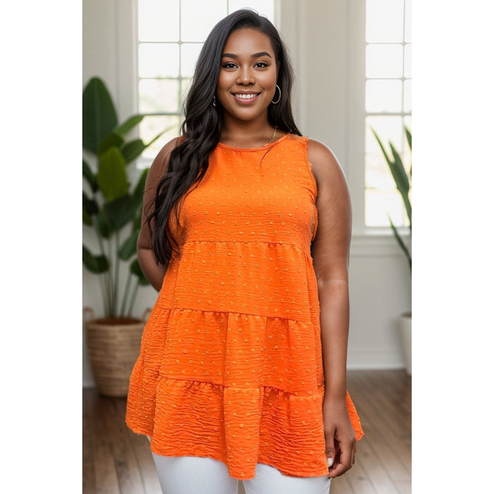 Sun Kissed - Sleeveless Tiered Top