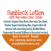 By Robin Creations SPF 30 Broad Spectrum Mineral Sunblock Lotion | 100% Reef Safe Sunscreen