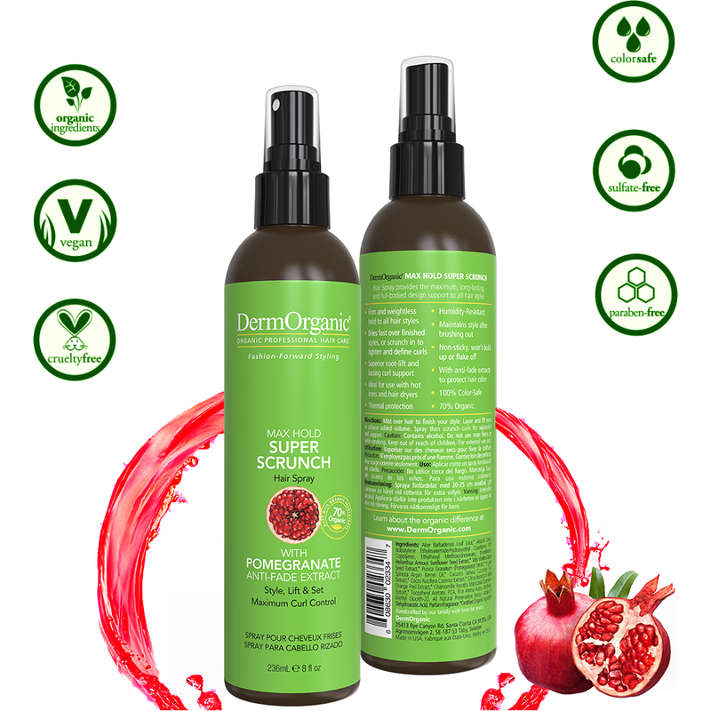 DermOrganic Official Shop Super Scrunch Max Hold Hairspray Styling