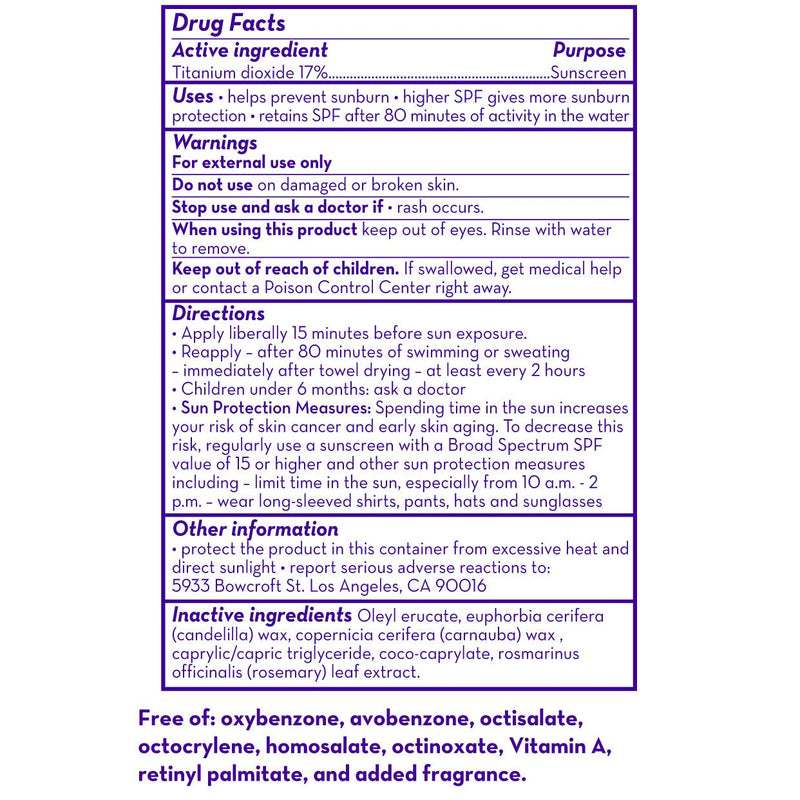 California Baby (No Fragrance) Super Sensitive™ Broad Spectrum SPF 30+ Sunscreen Stick Sunscreen Stick