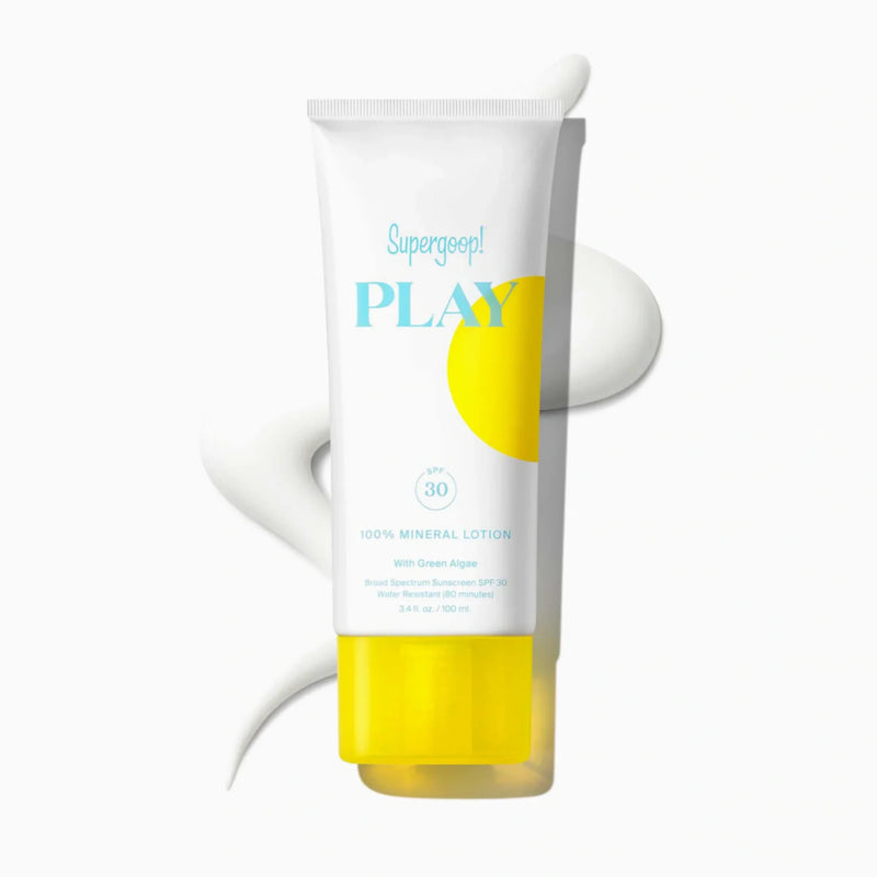 Nava Beauty Supergoop! Play 100% Mineral Lotion With Green Algae SPF 30 White Smoke 3.4 Oz