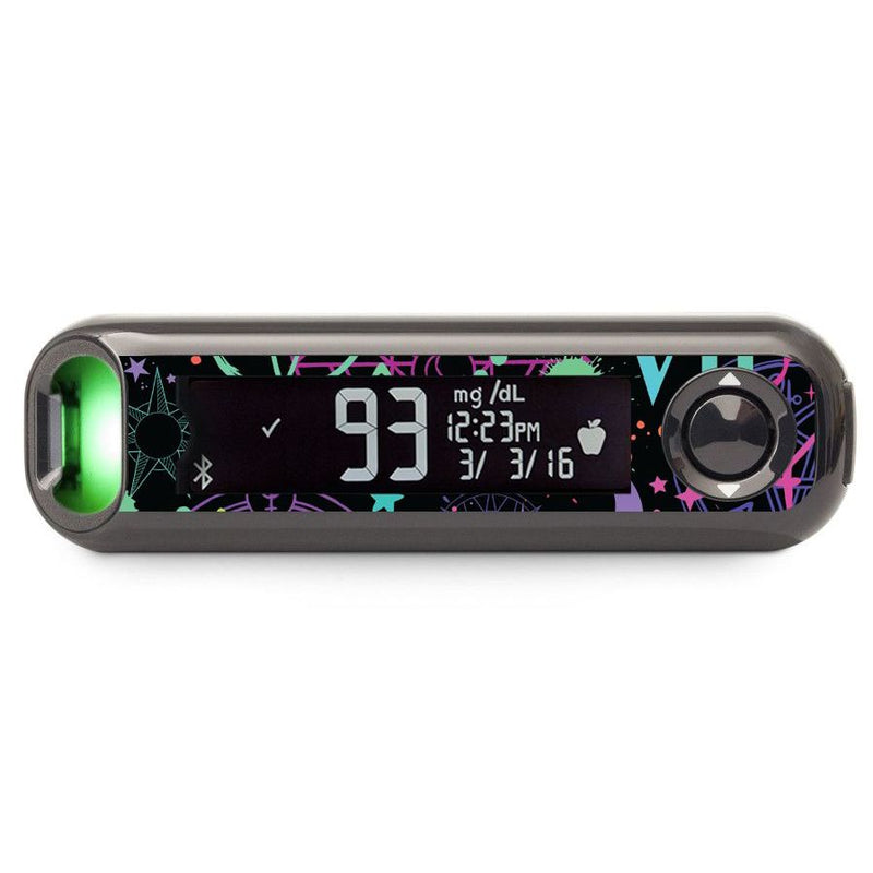 Peelz Supernatural Symbols Bayer Contour© Next One Glucometer Peelz/Stickers