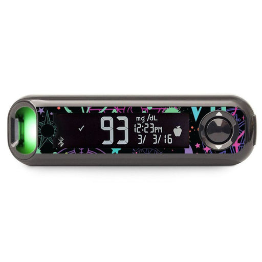 Peelz Supernatural Symbols Bayer Contour© Next One Glucometer Peelz/Stickers