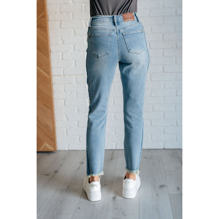 High Rise Side Panel Detail Slim Jeans