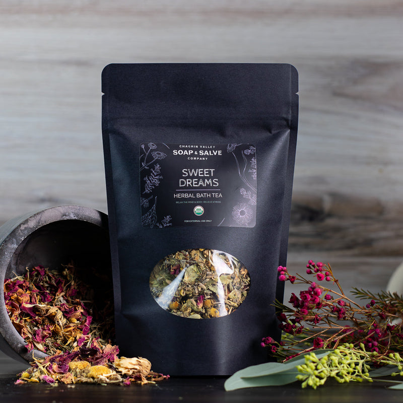 Chagrin Valley Soap & Salve Tea: Sweet Dreams Stress Relief Blend Bath Tea Bath Tea