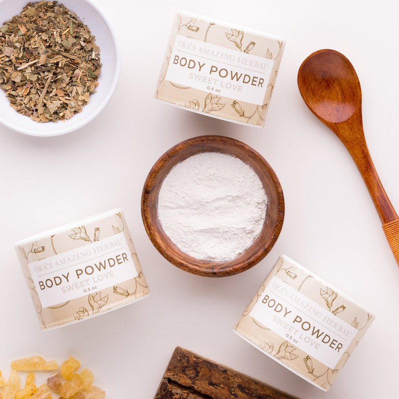 Ora's Amazing Herbal Talc Free Body Powder, Sweet Love Vanilla Body Powder