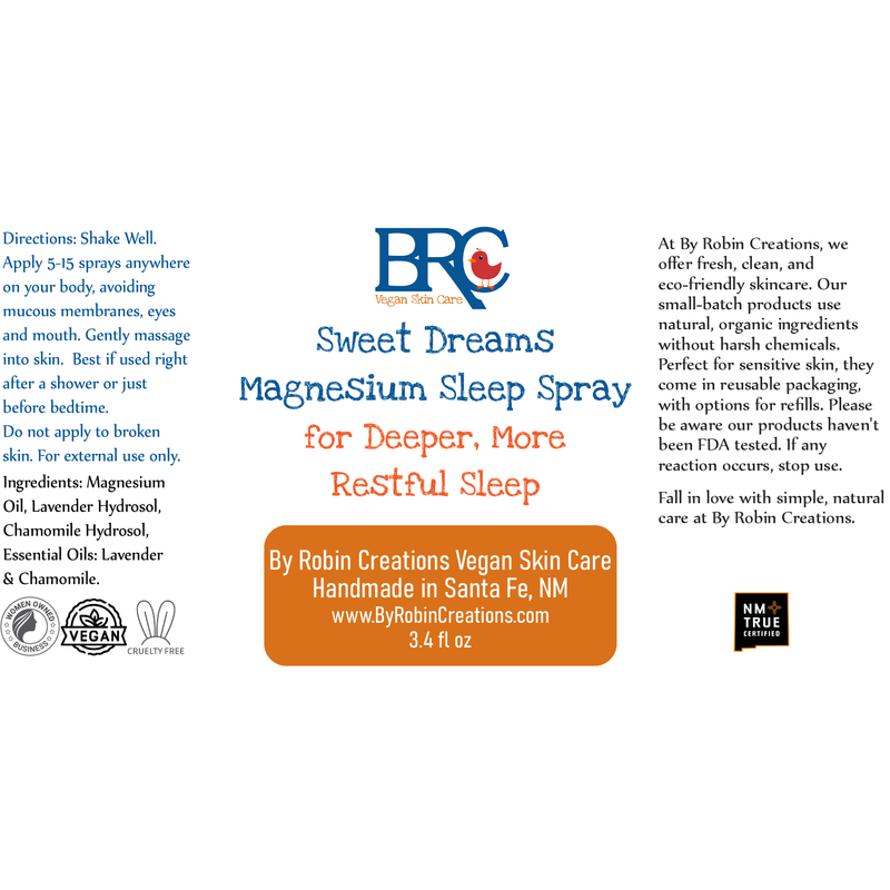 By Robin Creations Sweet Dreams Magnesium Sleep Spray Skin Care