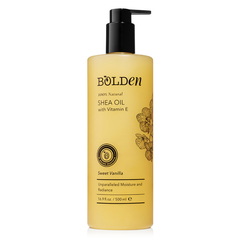 Boldenusa.com Sweet Vanilla Shea Oil | Moisturizing Body Oil for Dry, Thirsty Skin | 16.9 Fl Oz Shea Oil