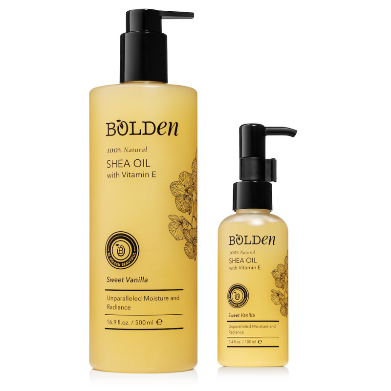 Boldenusa.com Sweet Vanilla Shea Oil | Moisturizing Body Oil for Dry, Thirsty Skin | 16.9 Fl Oz Shea Oil