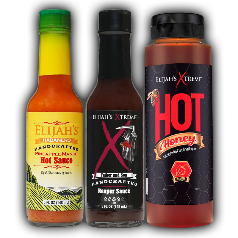 Elijah's Xtreme SWEET & HEAT TRIO HOT SAUCE VARIETY PACK Hot Sauce