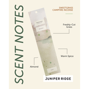 Juniper Ridge Sweetgrass Campfire Incense (20 Sticks) 3-Pack Incense