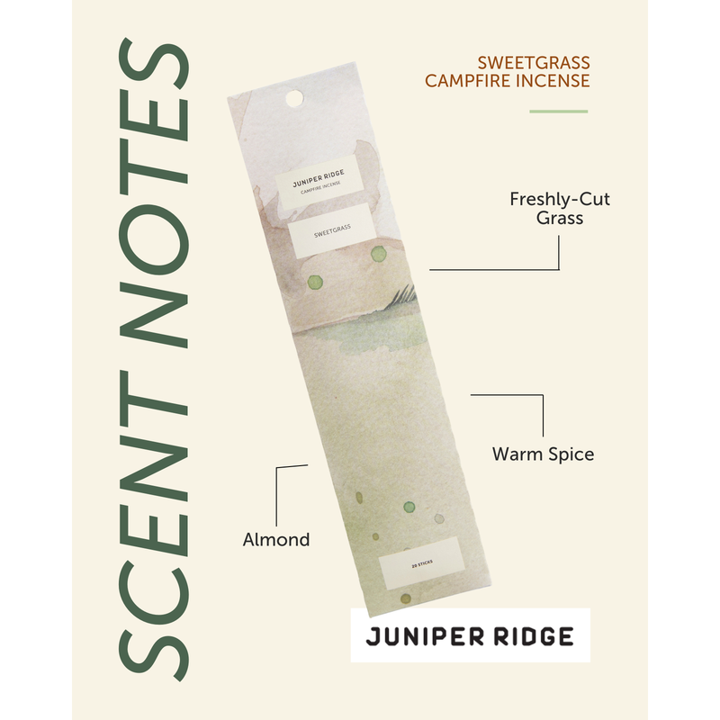 Juniper Ridge Sweetgrass Campfire Incense (20 Sticks) 3-Pack Incense