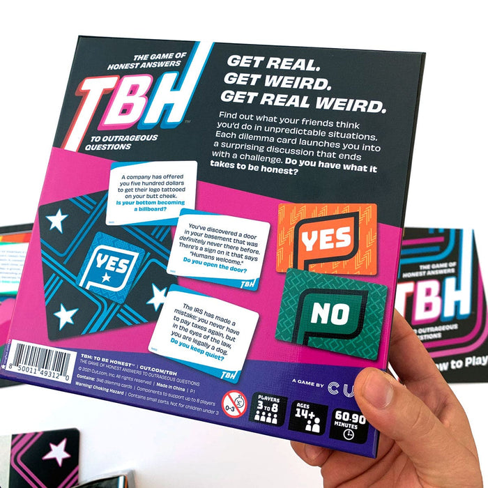 TBH: The Game of Honest Answers to Outrageous Questions | Storytelling Card Game by Cut