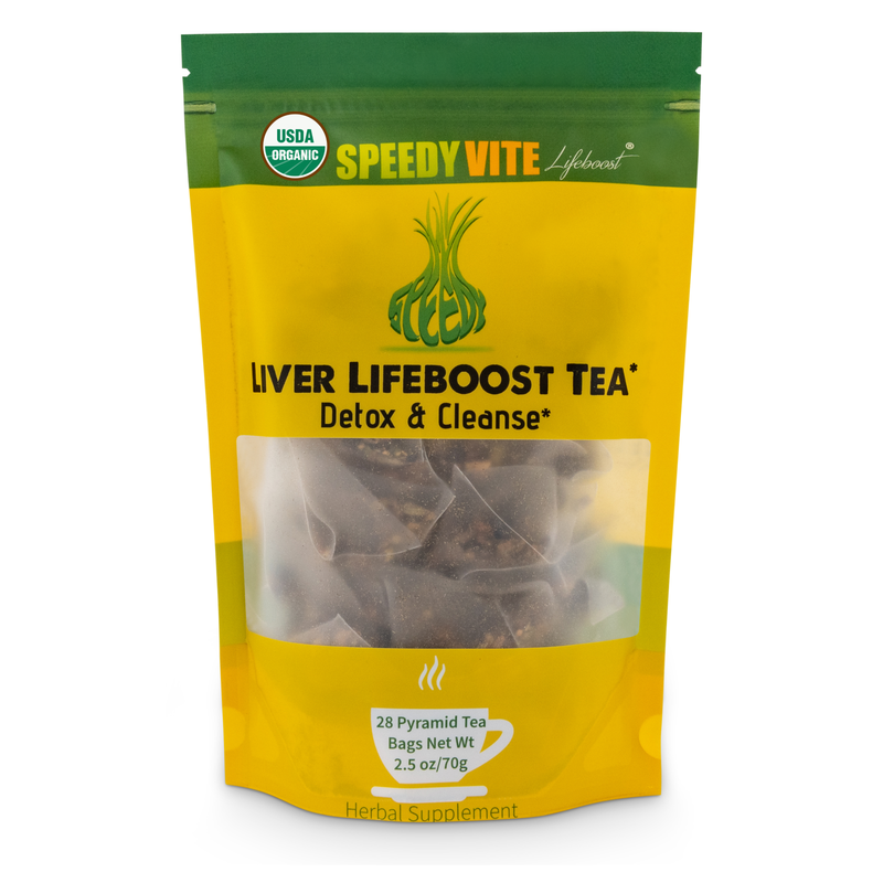 SpeedyVite® Liver LifeBoost® Tea | USDA Organic Herbal Liver Support* (4 oz / 8 oz / 28 Bags) | SpeedyVite® - FREE SHIPPING Tea