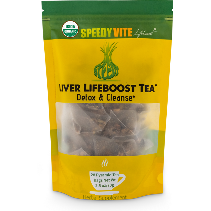 Speedyvite® Liver Lifeboost® Tea Usda Organic (4Oz/8Oz/28Teabags) Herbal Supplement, Detox, Cleanse & Support Liver & Gallbladder* Made In Usa Free Shipping