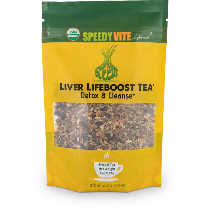 Speedyvite® Liver Lifeboost® Tea Usda Organic (4Oz/8Oz/28Teabags) Herbal Supplement, Detox, Cleanse & Support Liver & Gallbladder* Made In Usa Free Shipping