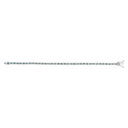 Bids.com 14K White Gold 4.0 Cttw Alternating White and Blue Lab Grown Diamond Tennis Bracelet - 7" inches Bracelets