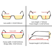 eyekeeper.com Half-rim Metal Blue Light Blocking Reading Glasses TMCG1613 Eyeglasses