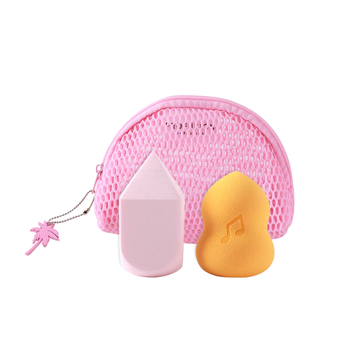 Profusion Cosmetics It's a Vibe | Feel the Beat 3-pc Blending Sponge and Bag Set Makeup Brushes