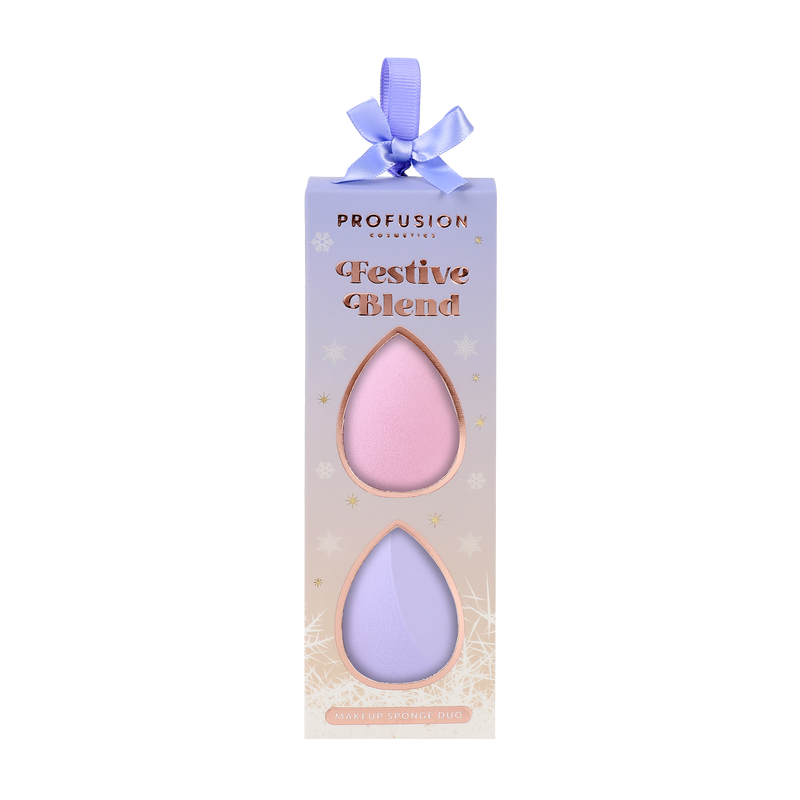 Profusion Cosmetics Frosted Snow Sparkle | Festive Blend Makeup Sponge Duo Eye