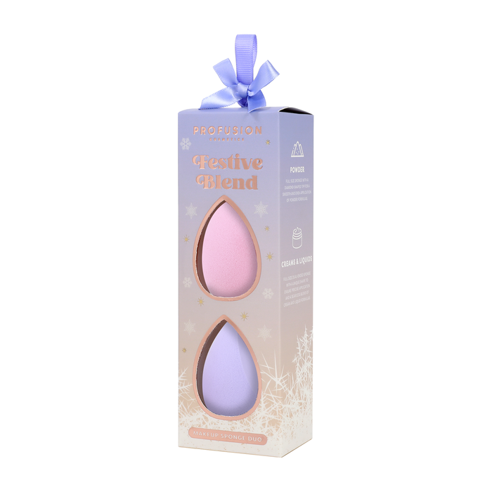 Frosted Snow Sparkle | Festive Blend Makeup Sponge Duo