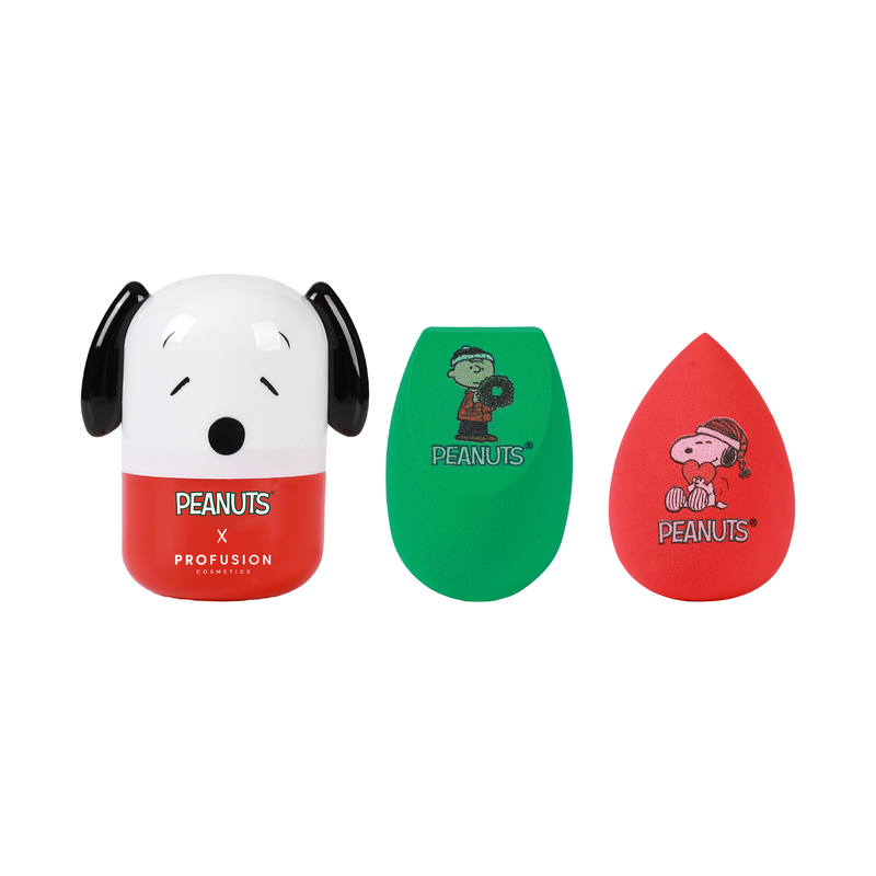 Profusion Cosmetics Peanuts Holiday | Let It Blend Blending Sponge & Case Set Lip