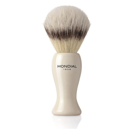 Mondial 'Tower' Ivory Resin Brush with EcoSilvertip Synthetic Badger: Large TOW-ECO-L