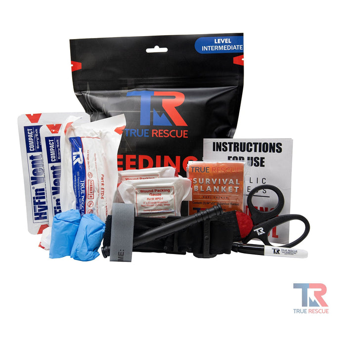 Bleeding Control Kit by True Rescue - Mylar