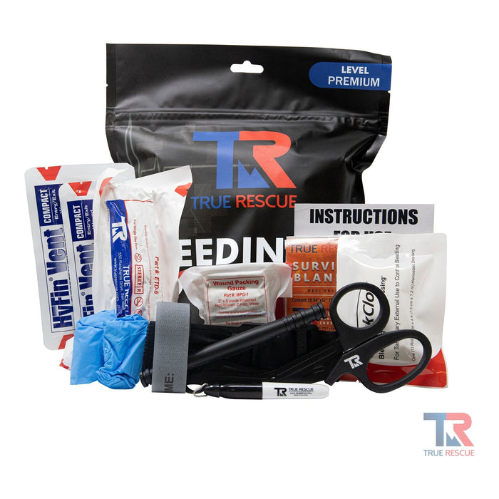 Bleeding Control Kit by True Rescue - Mylar