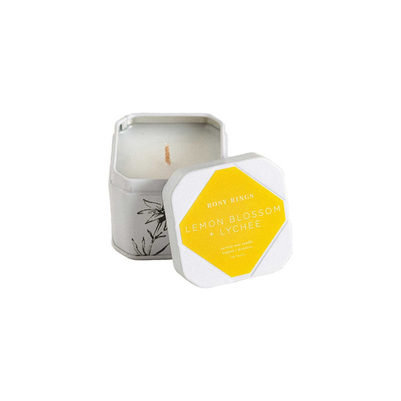 Rosy Rings Lemon Blossom Travel Tin Travel Tin Candle