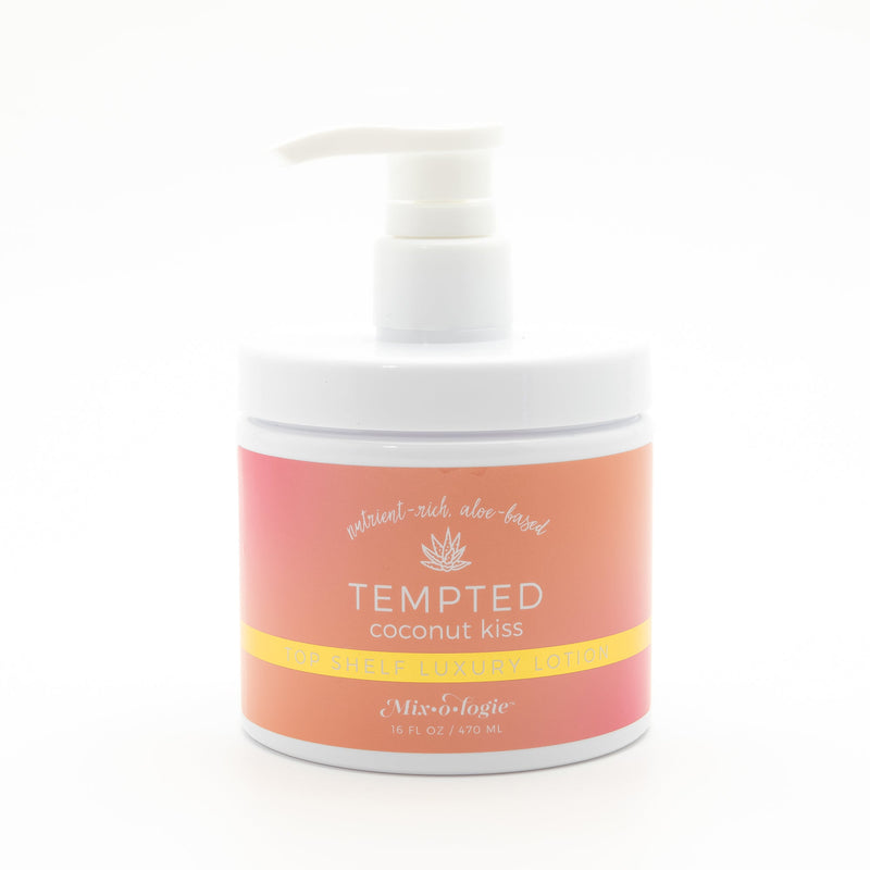 MIXOLOGIE Mixologie Tempted (Coconut Kiss) Women's Products White Smoke 16 OZ TUB of Top Shelf Luxury Lotion