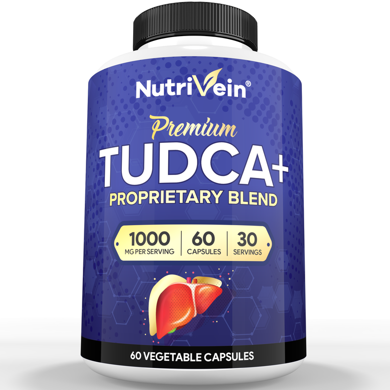 Nutrivein Nutrivein Premium TUDCA+ Liver Support Supplement 1000mg - 30 Day Supply - 60 Capsules