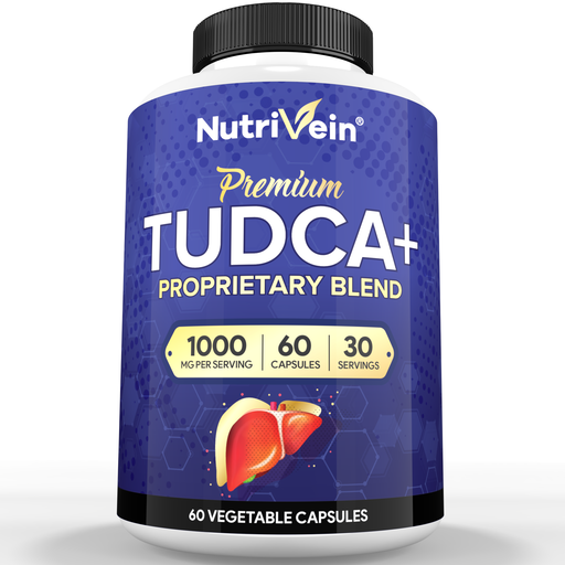 Nutrivein Nutrivein Premium TUDCA+ Liver Support Supplement 1000mg - 30 Day Supply - 60 Capsules White Smoke