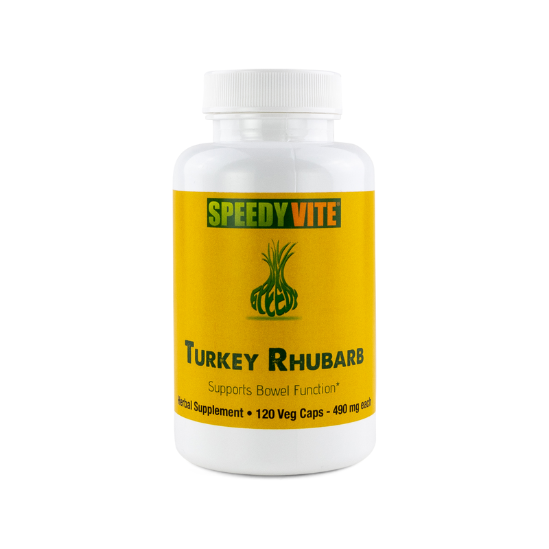SpeedyVite® Colon Cleaner (Wild Full Strength) Turkey Rhubarb — 120 Veg Caps | Supports Bowel Function* | SpeedyVite® - FREE EXPEDITED Veg Capsules
