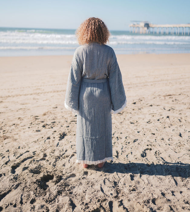 MUSLIN COTTON KIMONO BATHROBE