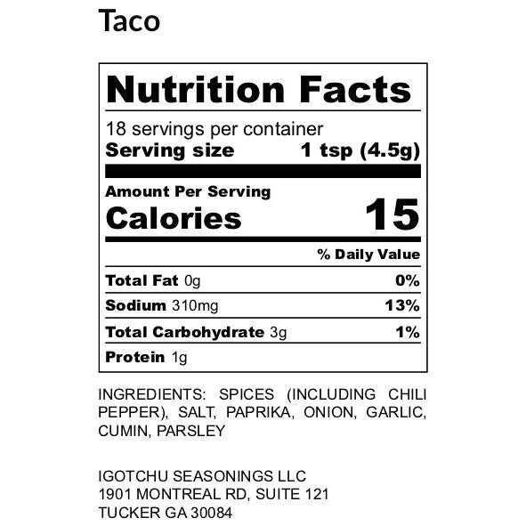 Igotchu Seasonings Igotchu Taco seasoning Seasonings & Spices