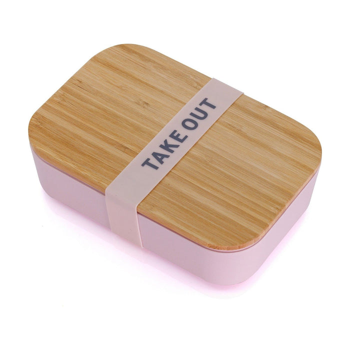 Take Out Bamboo Lunch Box in Blush Pink | Eco-Friendly and Sustainable | 7.5" x 5" x 2"