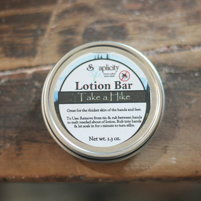 Soaplicity - Take A Hike Lotion Bar - 100% Natural Bug Repellent