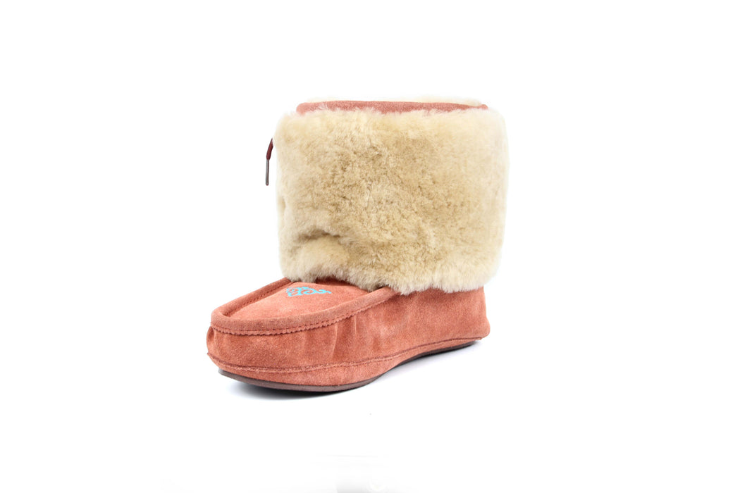 Moccasin Bootie - Faded Red