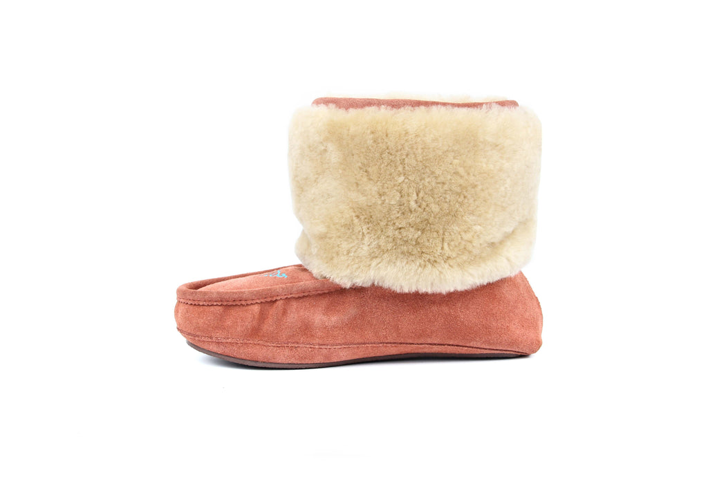 Moccasin Bootie - Faded Red