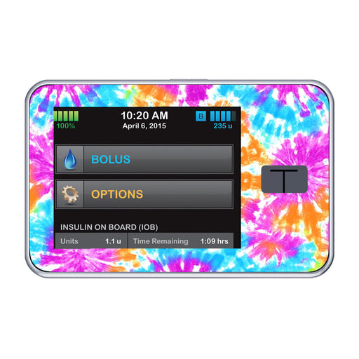 Peelz Neon Tie Dye Sticker for Tandem t:slim Peelz/Stickers