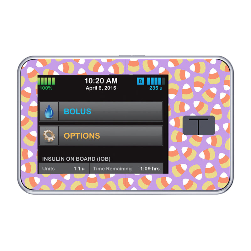 Peelz Candy Corn Tandem t:slim X2 - Pump Peelz Peelz/Stickers