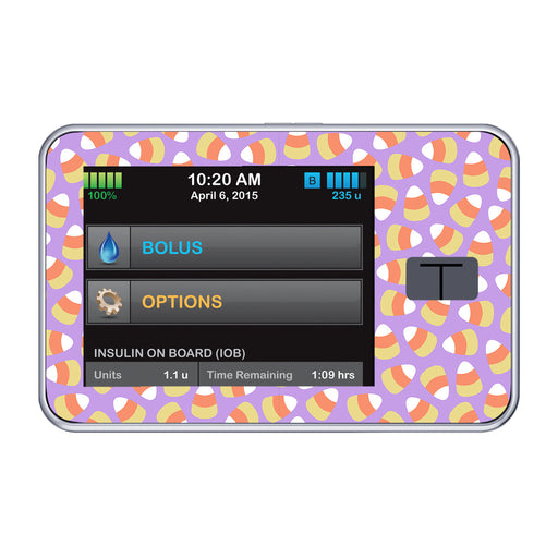 Peelz Candy Corn Tandem t:slim X2 - Pump Peelz Peelz/Stickers