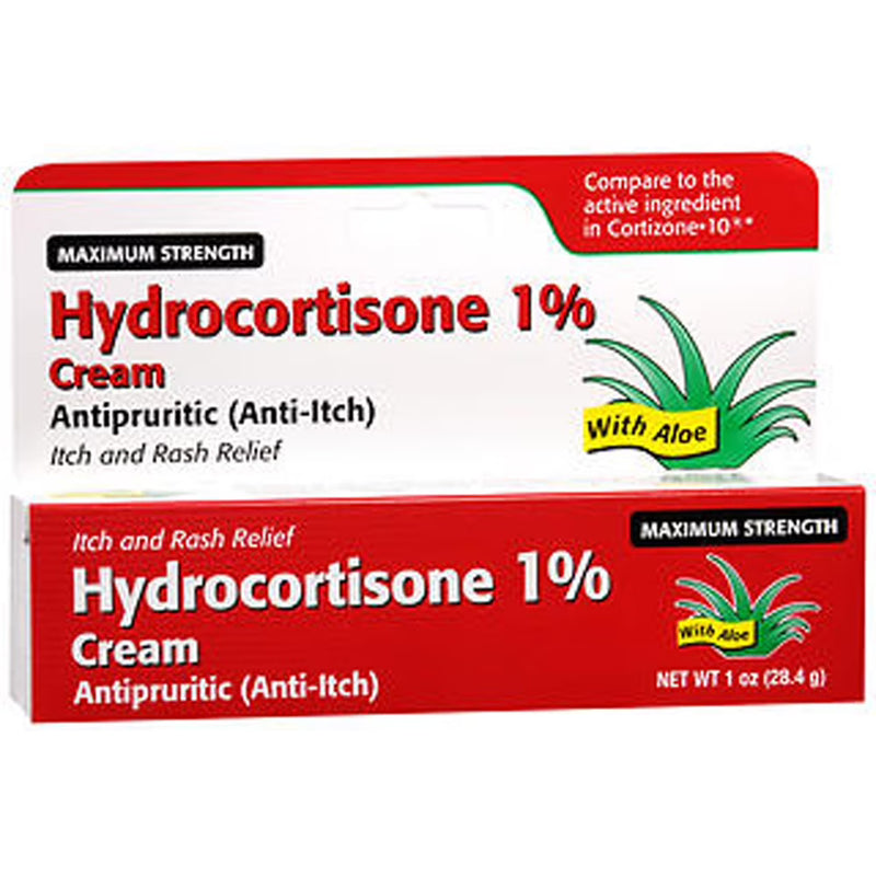 Taro Taro Hydrocortisone 1% Cream Maximum Strength 1 Oz Medicine & Drugs White Smoke