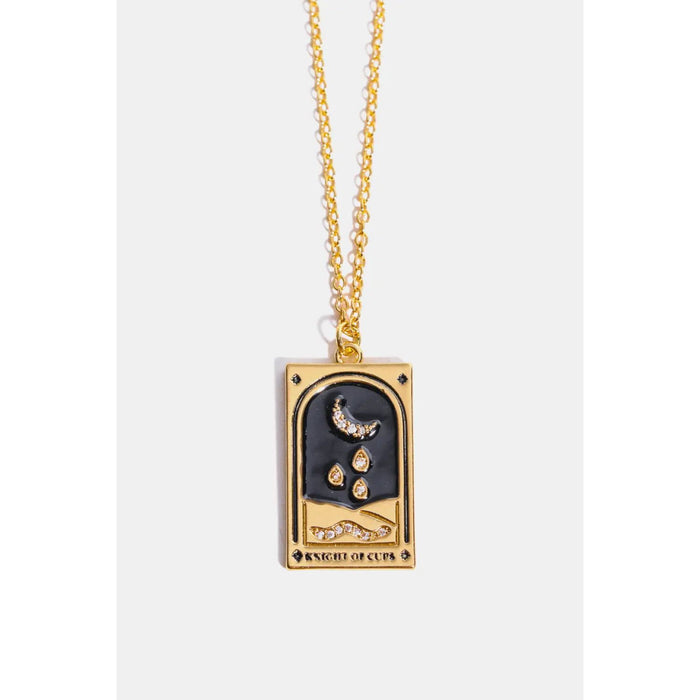 Tarot Card Pendant Stainless Steel Necklace