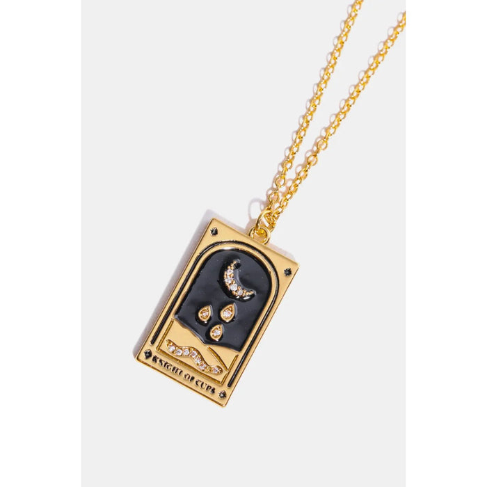 Tarot Card Pendant Stainless Steel Necklace