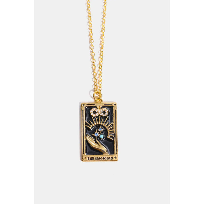 Tarot Card Pendant Stainless Steel Necklace