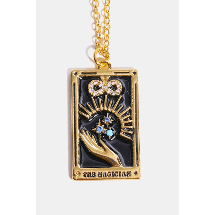 Tarot Card Pendant Stainless Steel Necklace