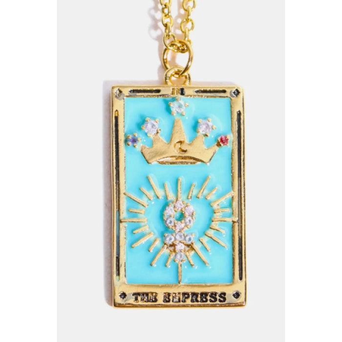 Tarot Card Pendant Stainless Steel Necklace