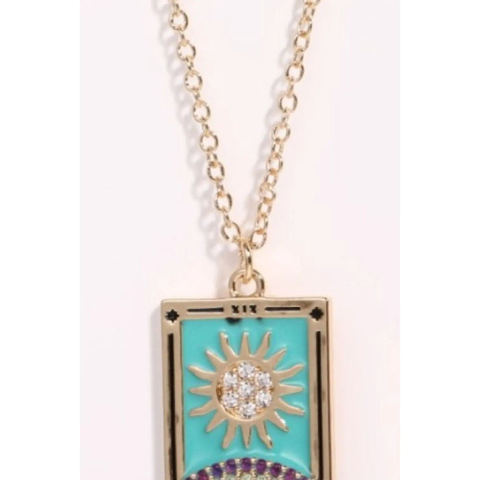 Tarot Card Pendant Stainless Steel Necklace